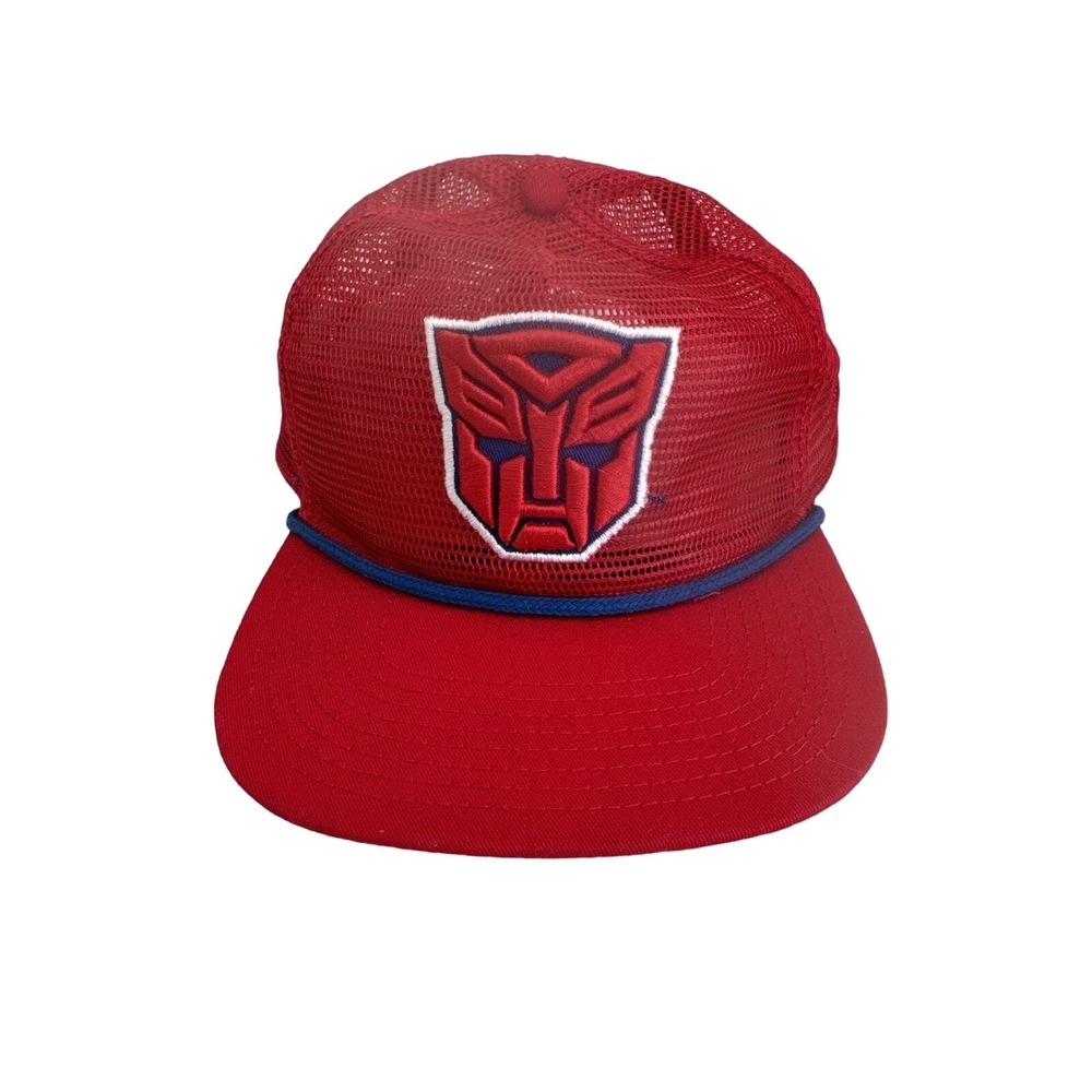 Rare Transformers Autobot Symbol Red & Blue Trucker Rope Hat